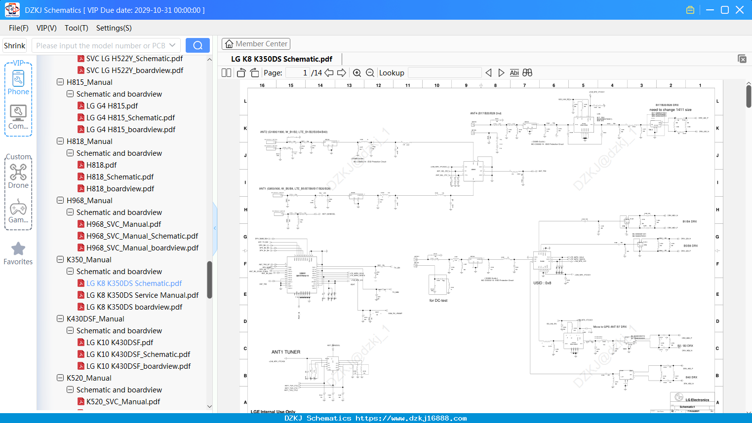 LG K8 K350DS Schematic